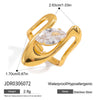 Wholesale Electroplated Heart Shape Stainless Steel Rings For Women