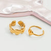 Wholesale Electroplated Heartshaped Stainless Steel Open Ring Jewelry For Unisex