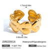 Wholesale Electroplated Heartshaped Stainless Steel Open Ring Jewelry For Unisex