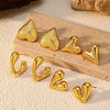 Wholesale Electroplated Heartshaped Stainless Steel Stud Earrings For Women