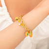 Wholesale Electroplated 18K Real Gold Stainless Steel Fruit Shape Pendant Bracelet For Women