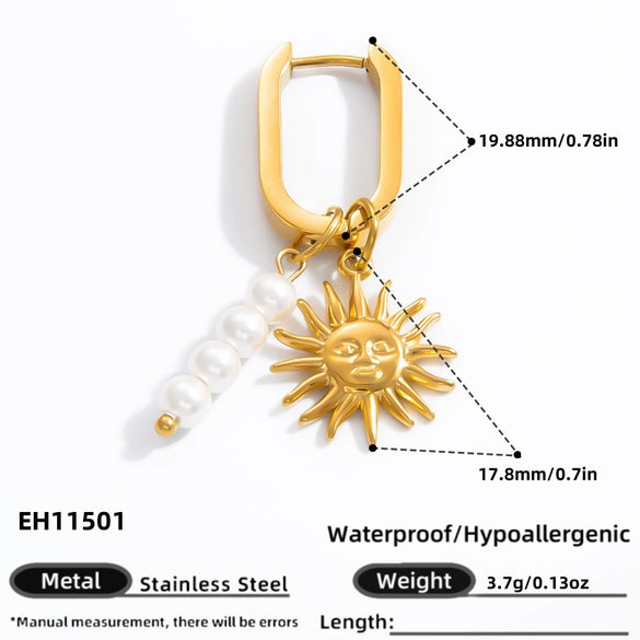 Wholesale Electroplated 18K Real Gold Stainless Steel Women's Fashion Earrings