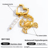 Wholesale Electroplated 18K Real Gold Stainless Steel Women's Fashion Earrings
