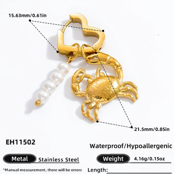 Wholesale Electroplated 18K Real Gold Stainless Steel Women's Fashion Earrings