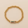 Wholesale Electroplated Metal Children's Ins Style Letter Number Text Beaded Bracelet