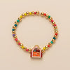 Wholesale Electroplated Metal Children's Ins Style Letter Number Text Beaded Bracelet