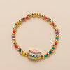 Wholesale Electroplated Metal Children's Ins Style Letter Number Text Beaded Bracelet