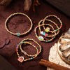 Wholesale Electroplated Metal Children's Ins Style Letter Number Text Beaded Bracelet