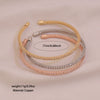 Wholesale Electroplated Metal Cshaped Rhinestone Mesh Open Elastic Bracelets For Women