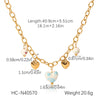 Wholesale Electroplated Stainless Steel And Ceramic Jewelry For Women With Heartshaped And Geometric Patterns Including Pendant Necklaces Bracelets And Earrings