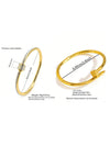 Wholesale Electroplated Stainless Steel And Titanium Steel Fourleaf Clover Nail Bracelet Jewelry With Geometric Temperament Style