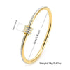 Wholesale Electroplated Stainless Steel And Titanium Steel Fourleaf Clover Nail Bracelet Jewelry With Geometric Temperament Style