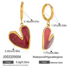 Wholesale Electroplated Stainless Steel And Titanium Steel Heartshaped Earrings And Necklace Jewelry Set For Women