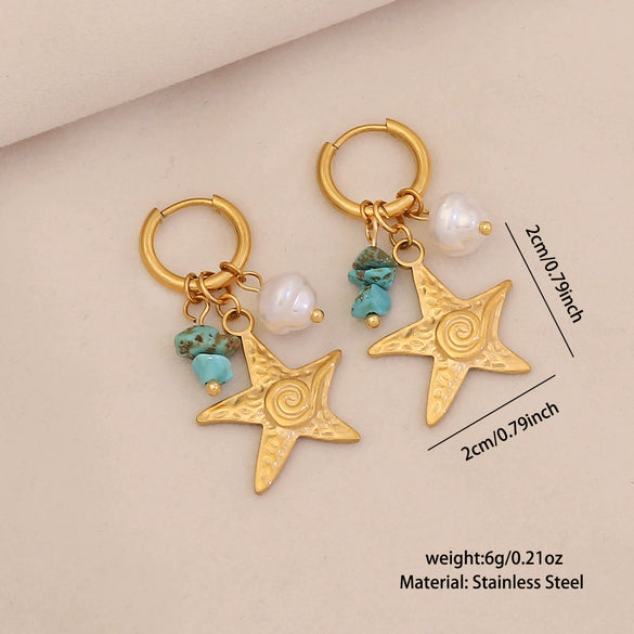 Wholesale Electroplated Stainless Steel Animal And Zodiac Patterned Earrings For Women