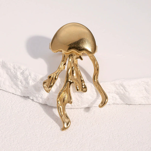 Wholesale Electroplated Stainless Steel Animal Shaped Ring For Women