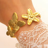 Wholesale Electroplated Stainless Steel Asymmetrical Geometric Bracelet Jewelry Accessories