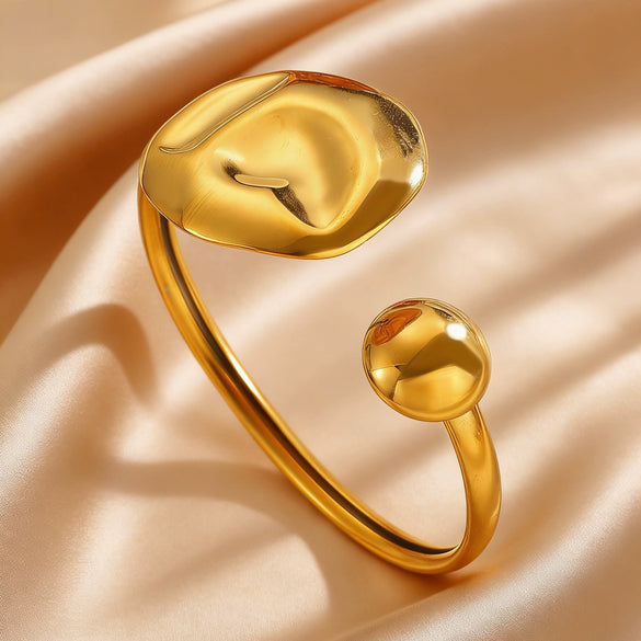 Wholesale Electroplated Stainless Steel Asymmetrical Geometric Bracelet Jewelry Accessories