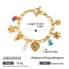 Wholesale Electroplated Stainless Steel Bracelet With Heart And Flower Shapes For Women