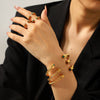 Wholesale Electroplated Stainless Steel Cshaped Geometric Bracelet For Women