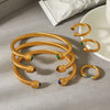 Wholesale Electroplated Stainless Steel Cshaped Geometric Bracelet For Women
