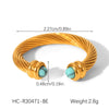 Wholesale Electroplated Stainless Steel Cshaped Geometric Bracelet For Women