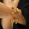 Wholesale Electroplated Stainless Steel Cshaped Geometric Bracelet For Women