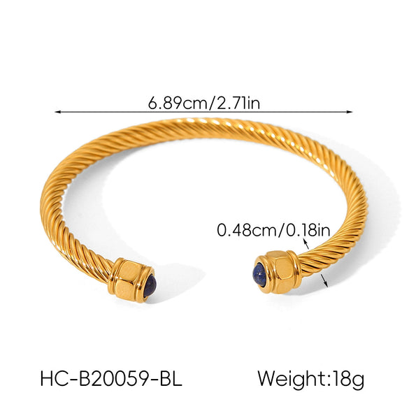 Wholesale Electroplated Stainless Steel Cshaped Geometric Bracelet For Women