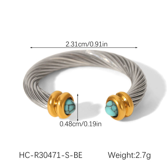 Wholesale Electroplated Stainless Steel Cshaped Geometric Bracelet For Women