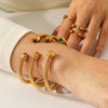 Wholesale Electroplated Stainless Steel Cshaped Geometric Bracelet For Women