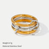 Wholesale Electroplated Stainless Steel Geometric Cross Women's Rings