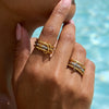 Wholesale Electroplated Stainless Steel Geometric Cross Women's Rings