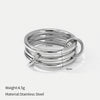 Wholesale Electroplated Stainless Steel Geometric Cross Women's Rings
