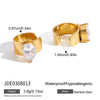 Wholesale Electroplated Stainless Steel Geometric Drop Shape Ear Clips For Women Luxury Jewelry Minimalist Elegant Design