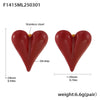 Wholesale Electroplated Stainless Steel Geometric Heartshaped Earrings For Women In Light Luxury Style