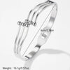 Wholesale Electroplated Stainless Steel Geometric Personality Threeline Ball Bead Bracelet