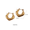 Wholesale Electroplated Stainless Steel Geometric Square Heart U Shape Love Earrings For Women