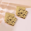 Wholesale Electroplated Stainless Steel Geometric Square Heart U Shape Love Earrings For Women