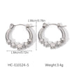 Wholesale Electroplated Stainless Steel Geometric Star Earrings For Women