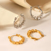 Wholesale Electroplated Stainless Steel Geometric Star Earrings For Women