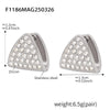 Wholesale Electroplated Stainless Steel Geometric Zircon Inlaid Earrings Unisex