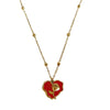 Wholesale Electroplated Stainless Steel Heart And Flower Pendant Necklace For Women In Fairy Style