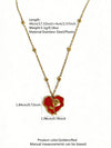 Wholesale Electroplated Stainless Steel Heart And Flower Pendant Necklace For Women In Fairy Style