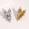 Wholesale Electroplated Stainless Steel Heart Shape Open Ring Women's Hand Jewelry