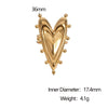Wholesale Electroplated Stainless Steel Heart Shape Open Ring Women's Hand Jewelry