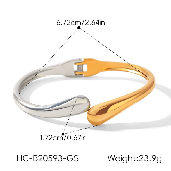 Wholesale Electroplated Stainless Steel Teardropshaped Bracelet Accessories