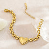 Wholesale Electroplated Stainless Steel Women's Bracelet With Constellation Doll Heart Shape Flowers Wave Star Shape Animal Zodiac Letters Numbers Text Designs