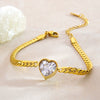 Wholesale Electroplated Stainless Steel Women's Bracelet With Constellation Doll Heart Shape Flowers Wave Star Shape Animal Zodiac Letters Numbers Text Designs