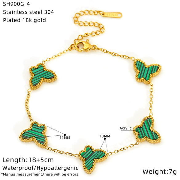 Wholesale Electroplated Titanium Steel Animal Zodiac Bow Butterfly Bracelet For Women And Unisex In Ins Style