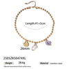 Wholesale Electroplated Titanium Steel Beaded Shell Ceramic Necklace For Women Sweet Cool Sexy Ins Nature Style