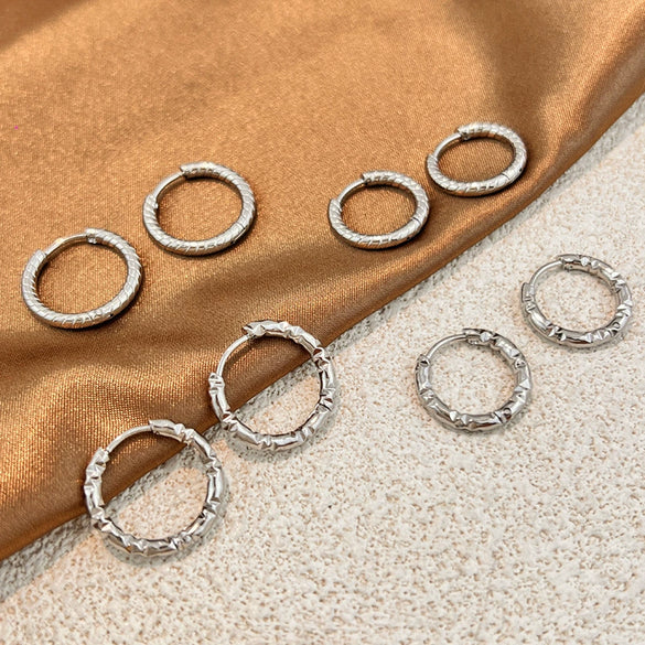 Wholesale Electroplated Titanium Steel Stainless Steel Personality Earrings